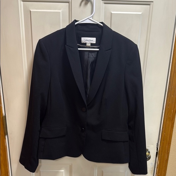 Calvin Klein Women's Classic Blazer Black Suit Jacket size 14 - Picture 1 of 6